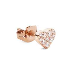 Daniel Wellington Bronzová single náušnice Srdíčko s krystaly DW00400858