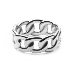 Daniel Wellington Elegantní ocelový prsten Chunky Chain DW0040084 52 mm