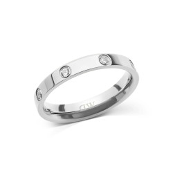 Daniel Wellington Originální ocelový prsten s kubickými zirkony Classic Lumine DW0040172 58 mm