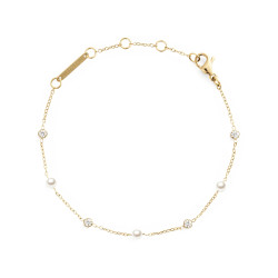 Daniel Wellington Pozlacený náramek se Swarovski perlami Pearl DW00401952