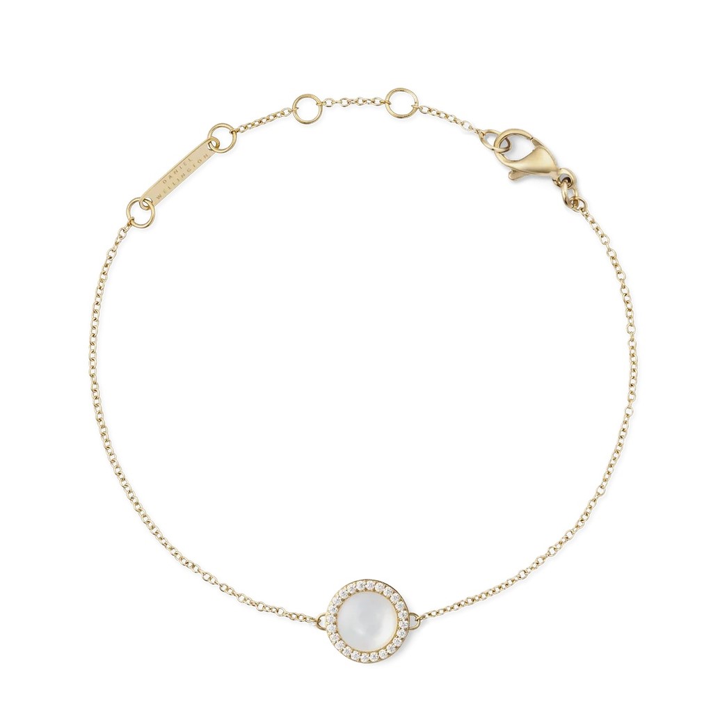 Daniel Wellington Půvabný náramek s perletí a krystaly Audrey DW00401423