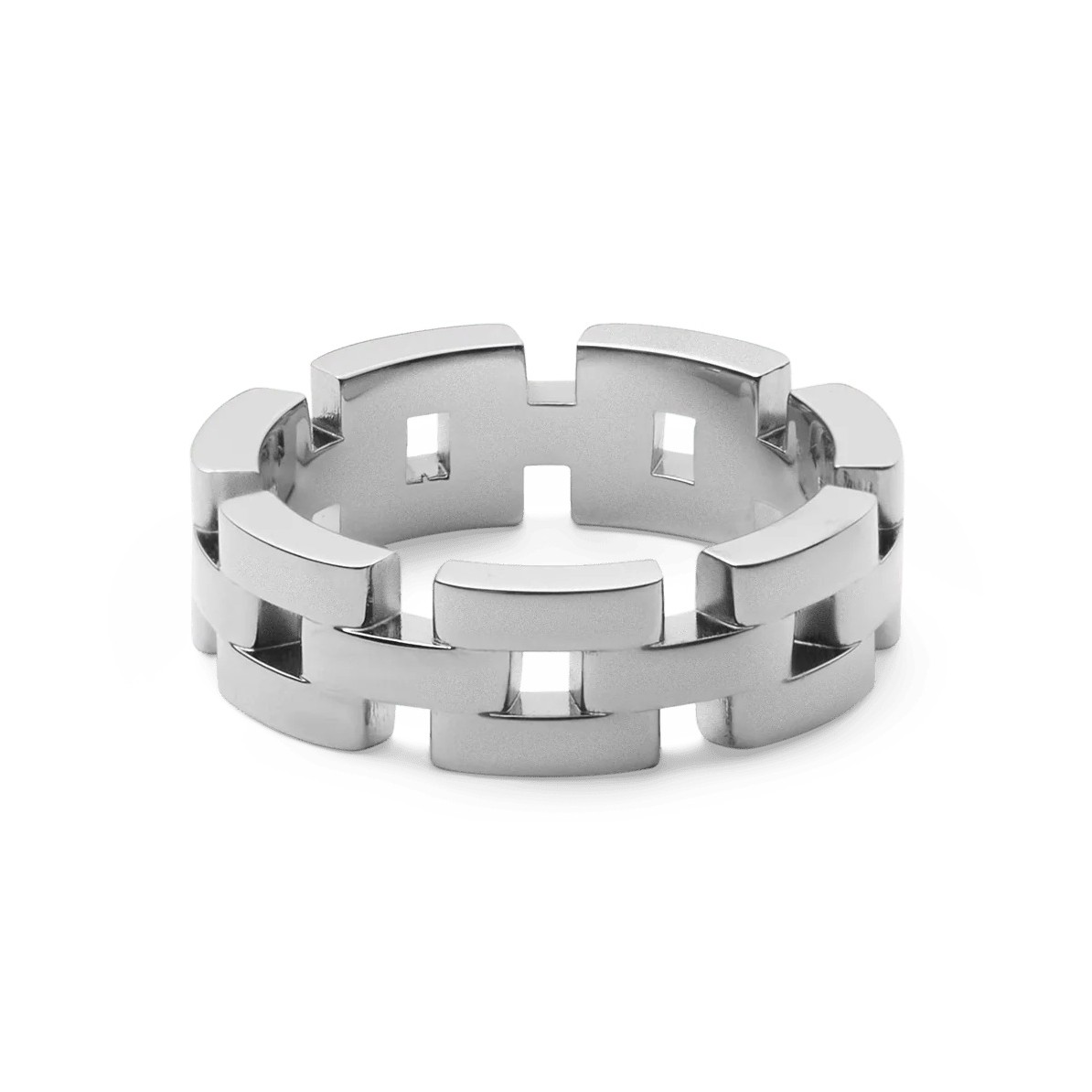 Daniel Wellington Půvabný ocelový prsten 3-Link DW0040102 50 mm
