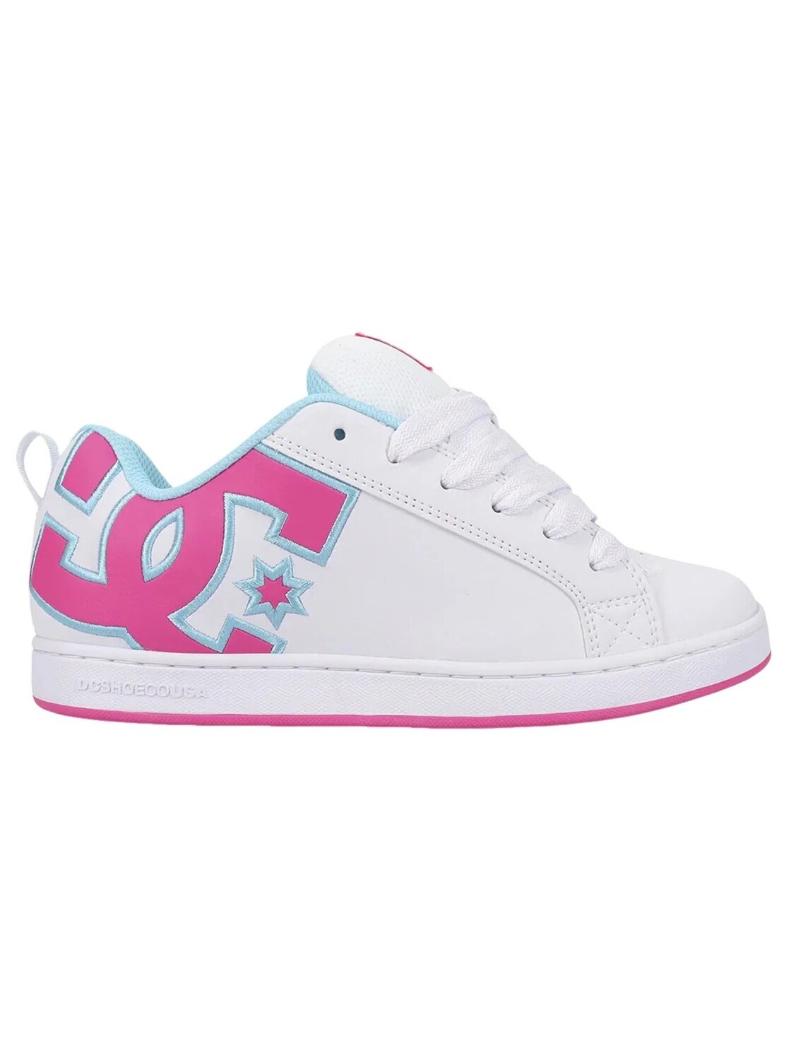 Dc shoes dámské boty Court Graffik White / Crazy Pink / Blue | Bílá | Velikost 37 EU