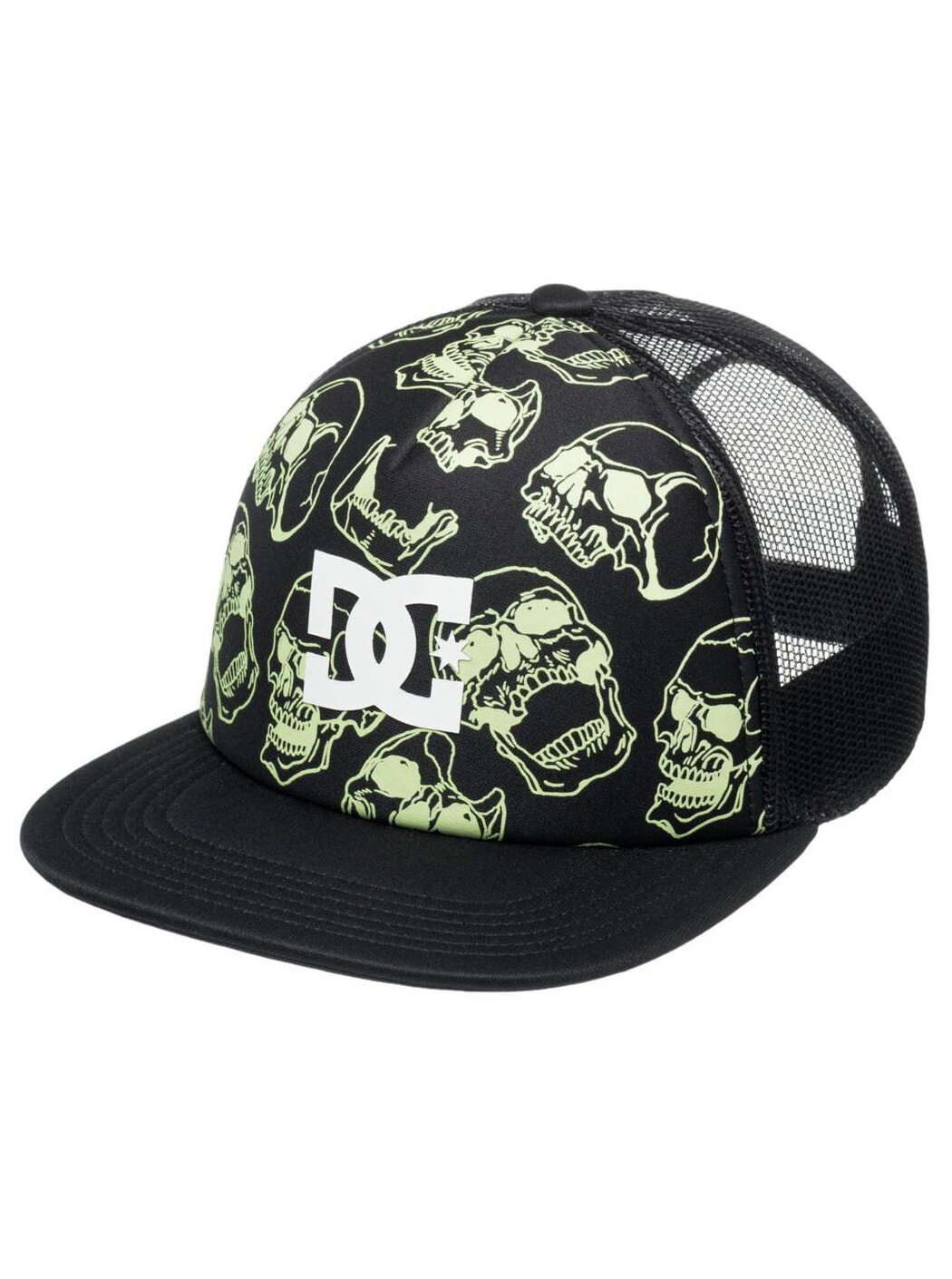 Dc shoes dětská kšiltovka Gas Station Glow Skully | Černá | Velikost One Size