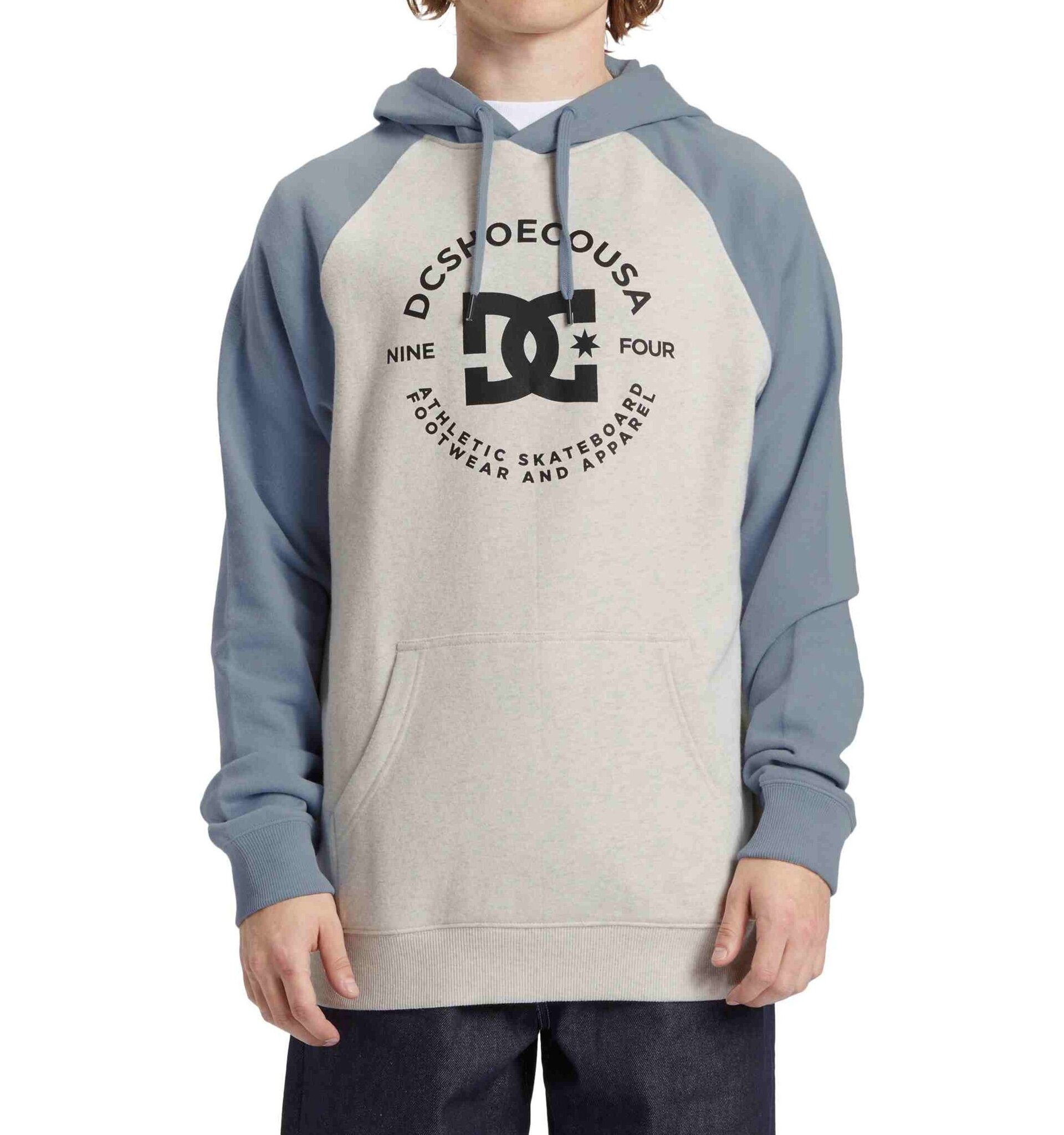 Dc shoes pánská mikina Star Pilot Snow Heather/Ashley Blue | Bílá | Velikost XL