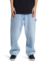 Dc shoes pánské kalhoty Worker Baggy Carpenter Ril Indigo Light | Modrá | Velikost 33 x 34 | 100% bavlna