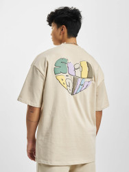 DEF T-Shirt Heart Sand