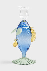 Dekorativní svícen &k amsterdam fish blue