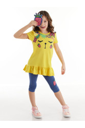 Denokids Strawberry Girl's Tunic Tights Set