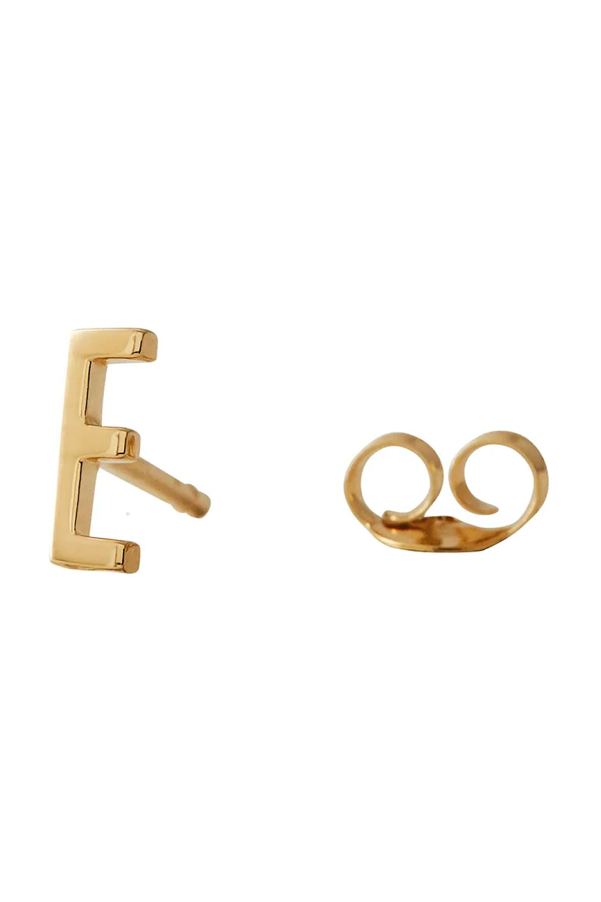 Design Letters  Pozlacené stříbrné náušnice