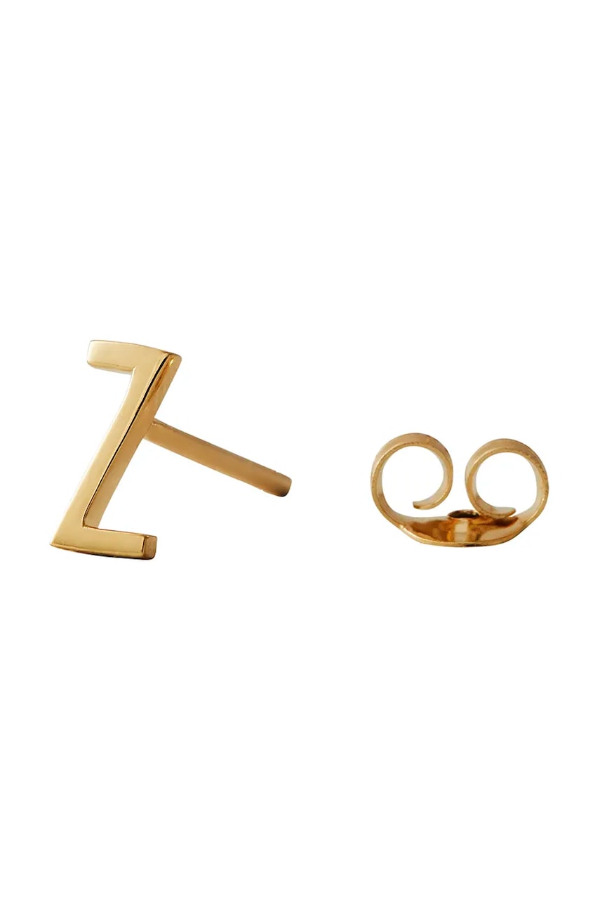 Design Letters  Pozlacené stříbrné náušnice