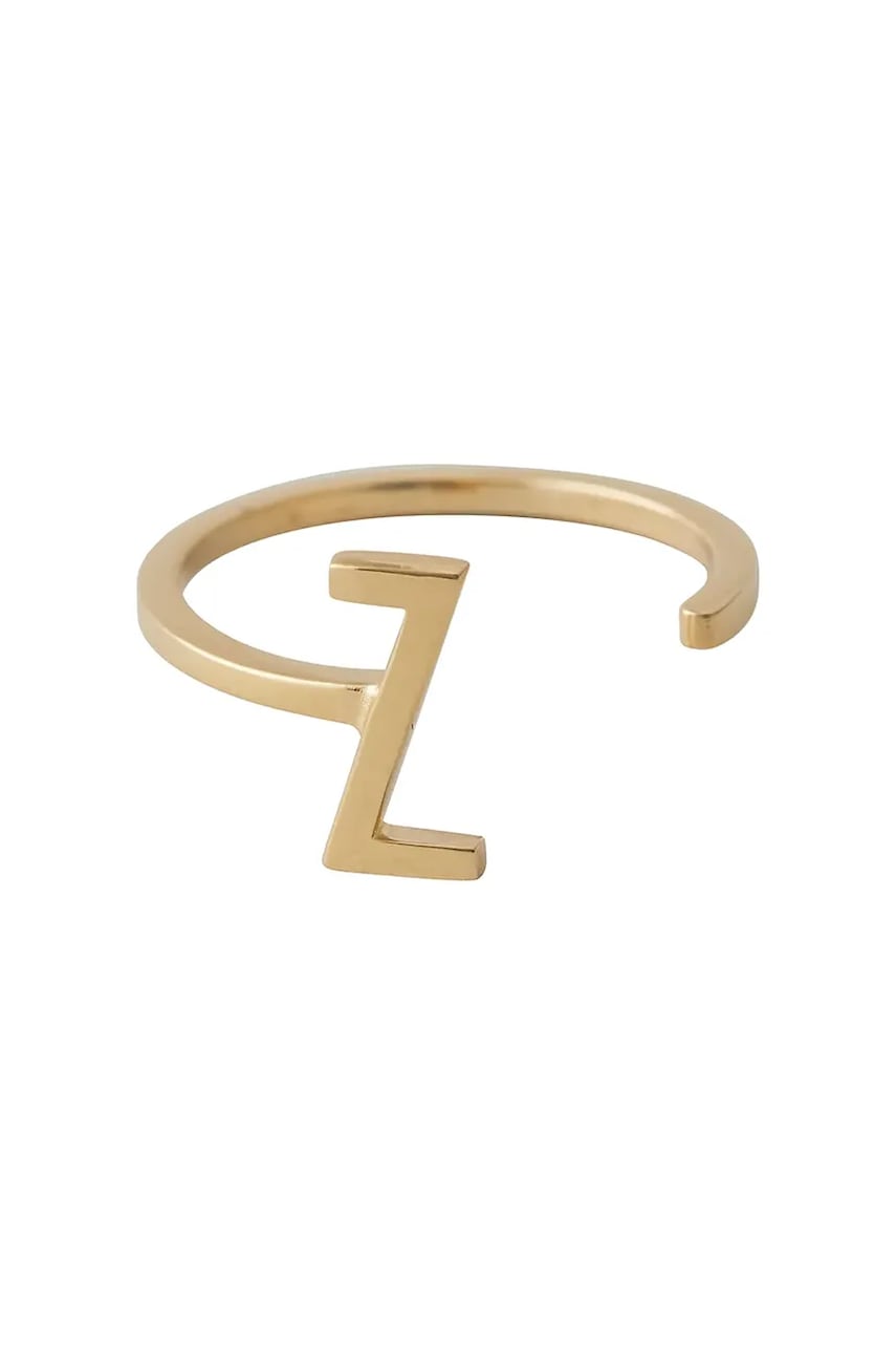 Design Letters  Pozlacený stříbrný prsten