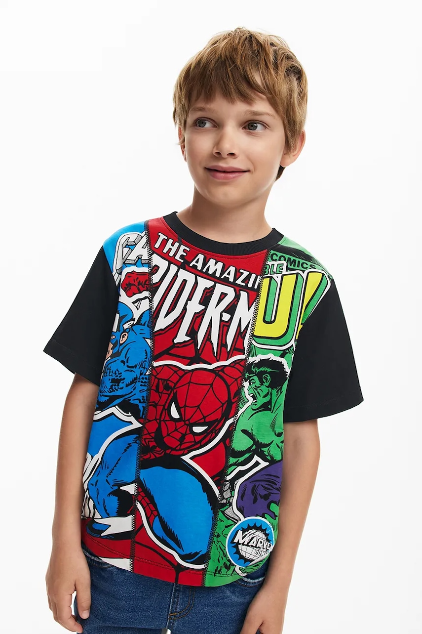 Desigual  Dětské bavlněné tričko  x Marvel