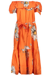 DESIGUAL WOMEN'S LONG DRESS ORANGE