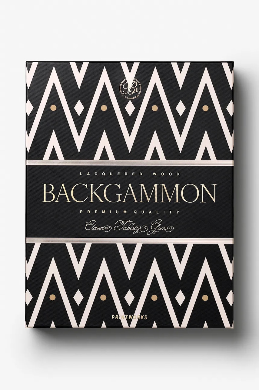 Desková hra Printworks Lacquered Backgammon 24 x 31 cm