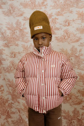 Dětská bavlněná bunda Tinycottons STRIPES SHORT PADDED JACKET