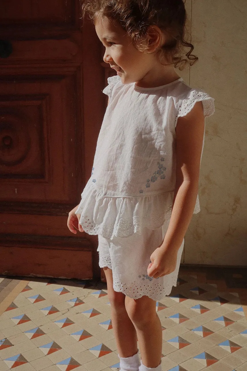 Dětská bavlněná halenka Konges Sløjd RHW X KS FIORI TOP GOTS