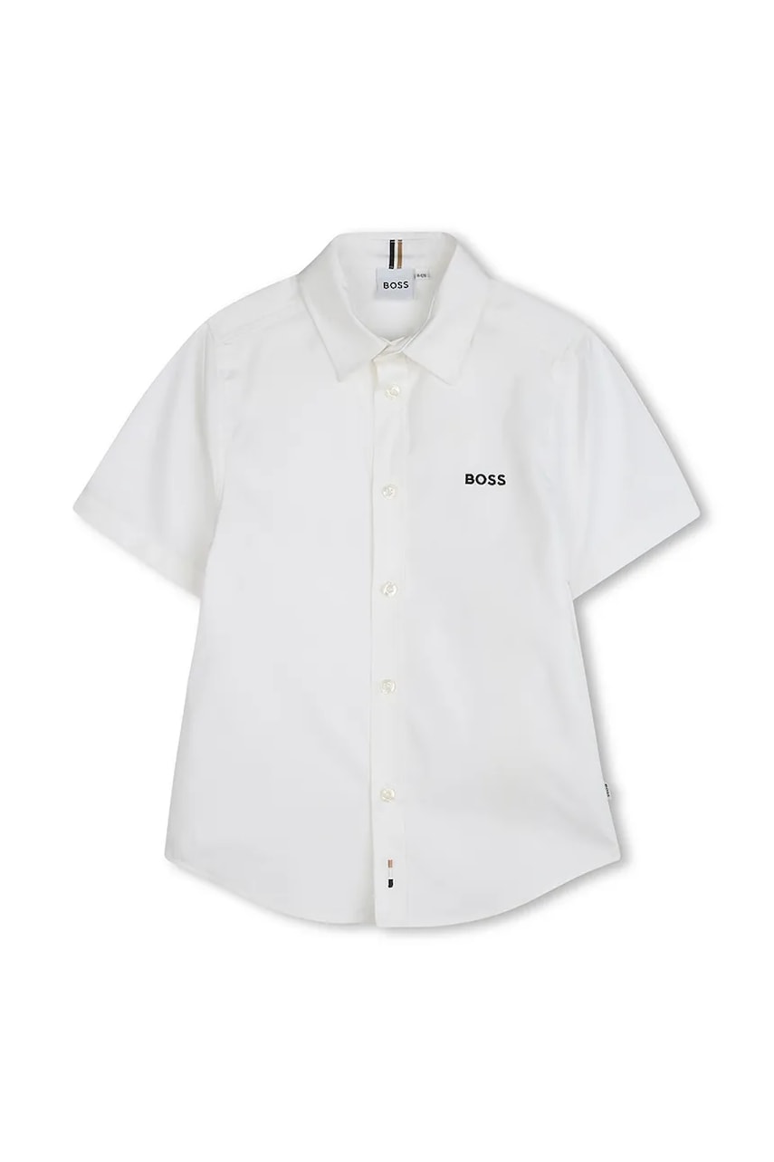 Dětská bavlněná košile BOSS