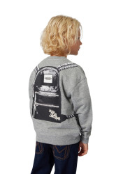 Dětská bavlněná mikina Marc Jacobs šedá barva, s potiskem, W60623