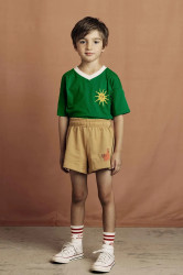 Dětská bavlněná mikina Mini Rodini Sun zelená barva, vzorovaná, 2562010975