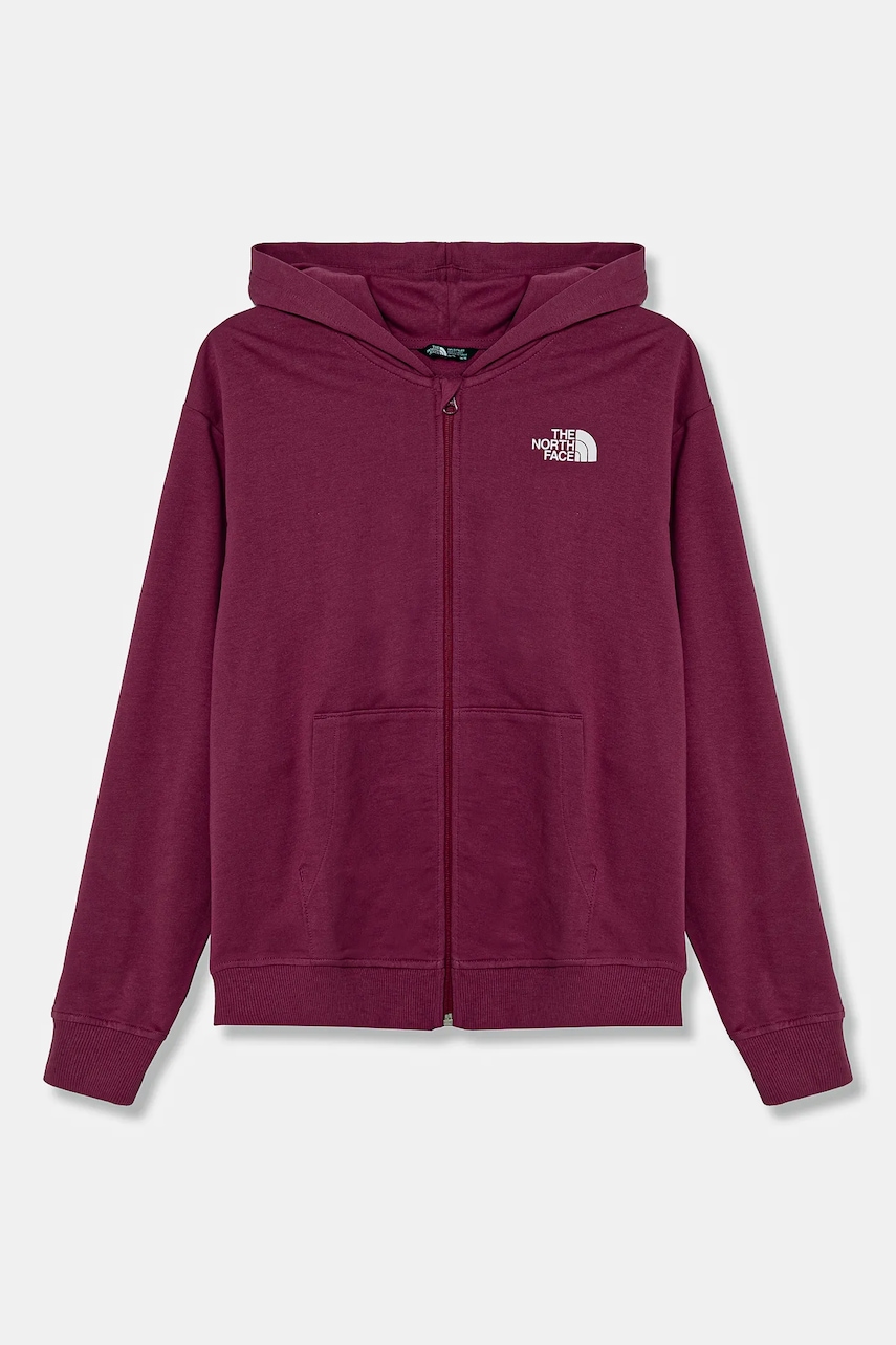 Dětská bavlněná mikina The North Face FZ OVERSIZE LIGHT HOODIE