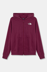 Dětská bavlněná mikina The North Face FZ OVERSIZE LIGHT HOODIE