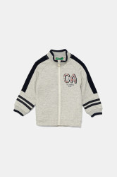 Dětská bavlněná mikina United Colors of Benetton šedá barva, vzorovaná, 3BC1G503R