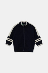 Dětská bavlněná mikina United Colors of Benetton tmavomodrá barva, vzorovaná, 3BC1G503R