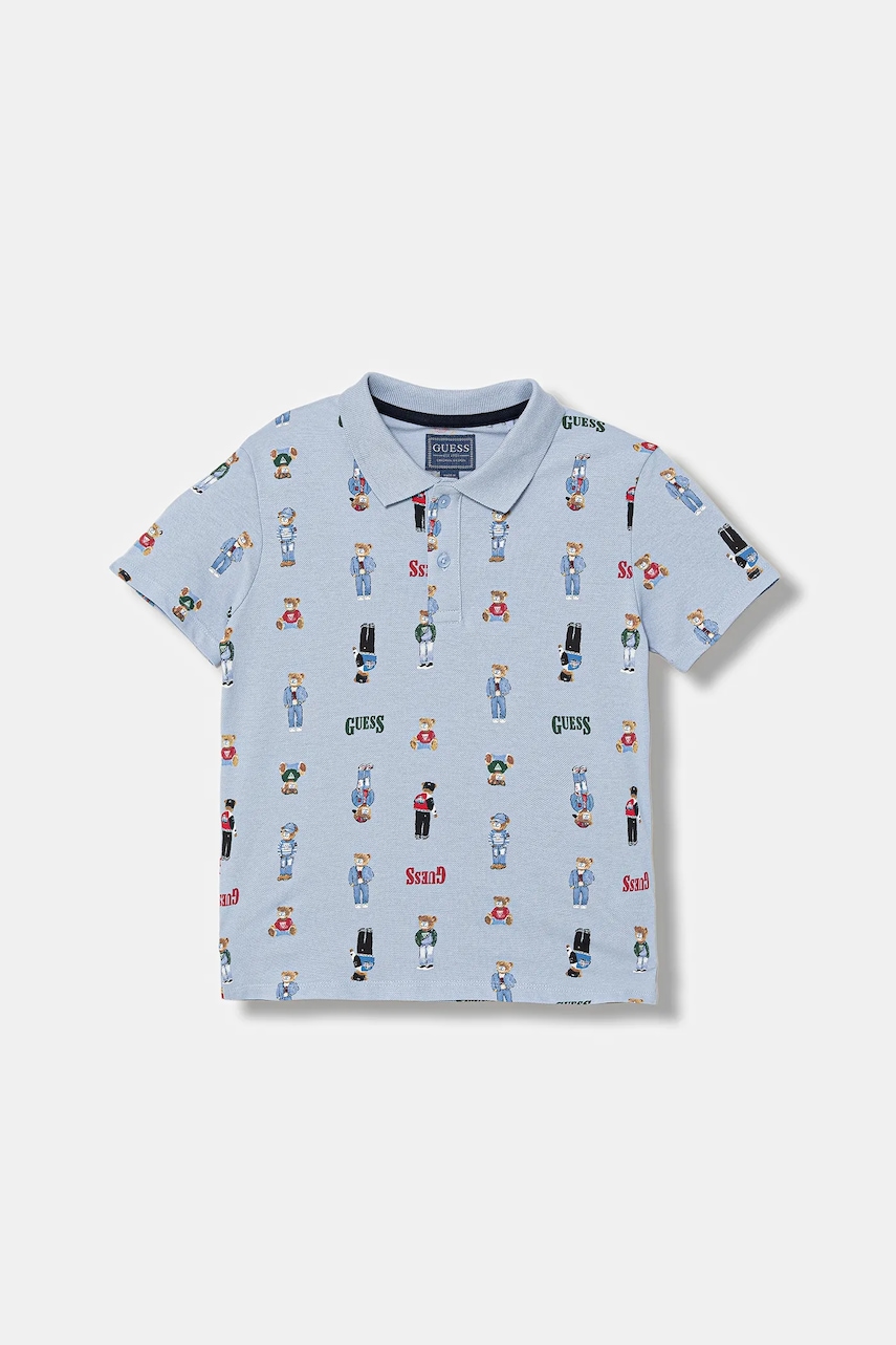 Dětská bavlněná polokošile Guess