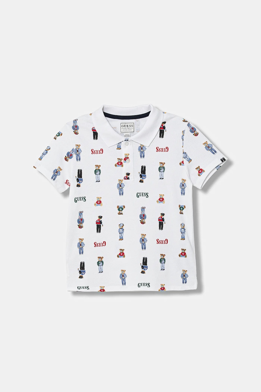Dětská bavlněná polokošile Guess