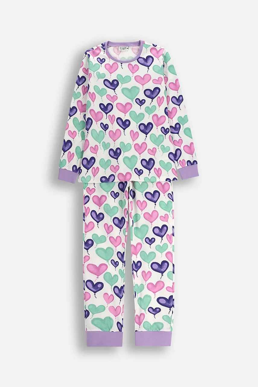 Dětská bavlněná pyžamová souprava Coccodrillo béžová barva, PYJAMAS