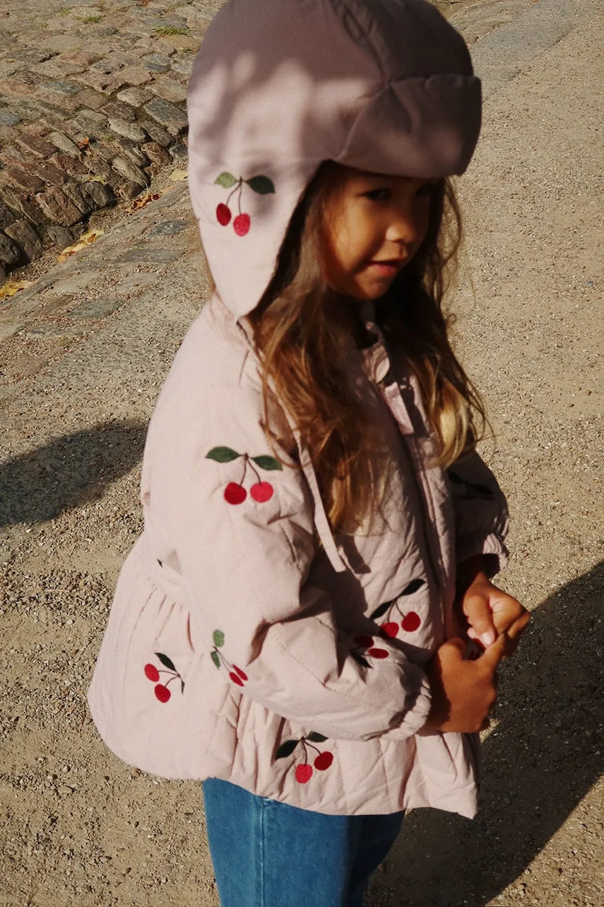 Dětská bomber bunda Konges Sløjd JUNA BOMBER JACKET růžová barva, KS103483