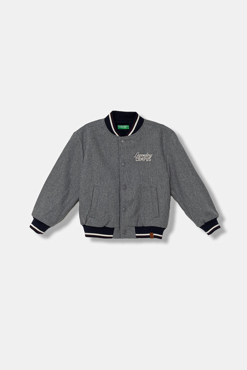 Dětská bomber bunda s příměsí vlny United Colors of Benetton