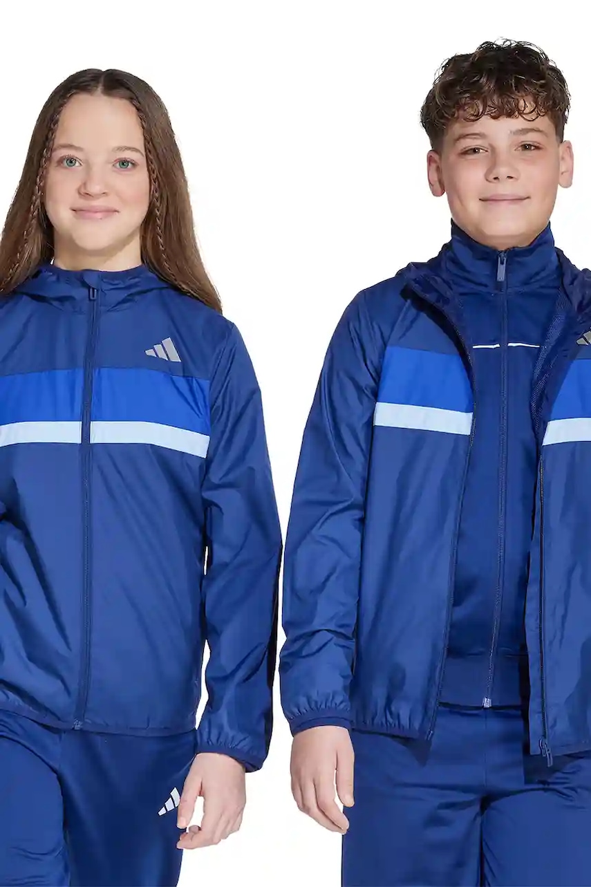 Dětská bunda adidas modrá barva, JL7396