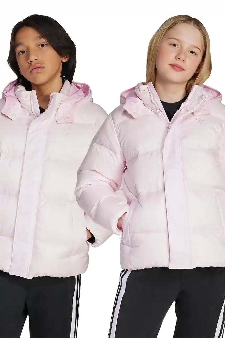 Dětská bunda adidas Originals růžová barva, JW1104