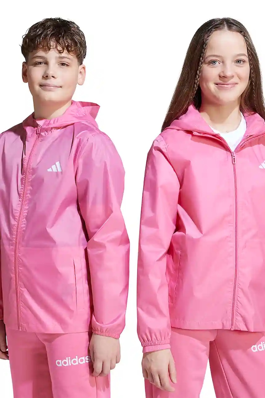 Dětská bunda adidas růžová barva, JL9047