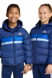 Dětská bunda adidas tmavomodrá barva, JW2453