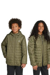 Dětská bunda adidas zelená barva, JW2428