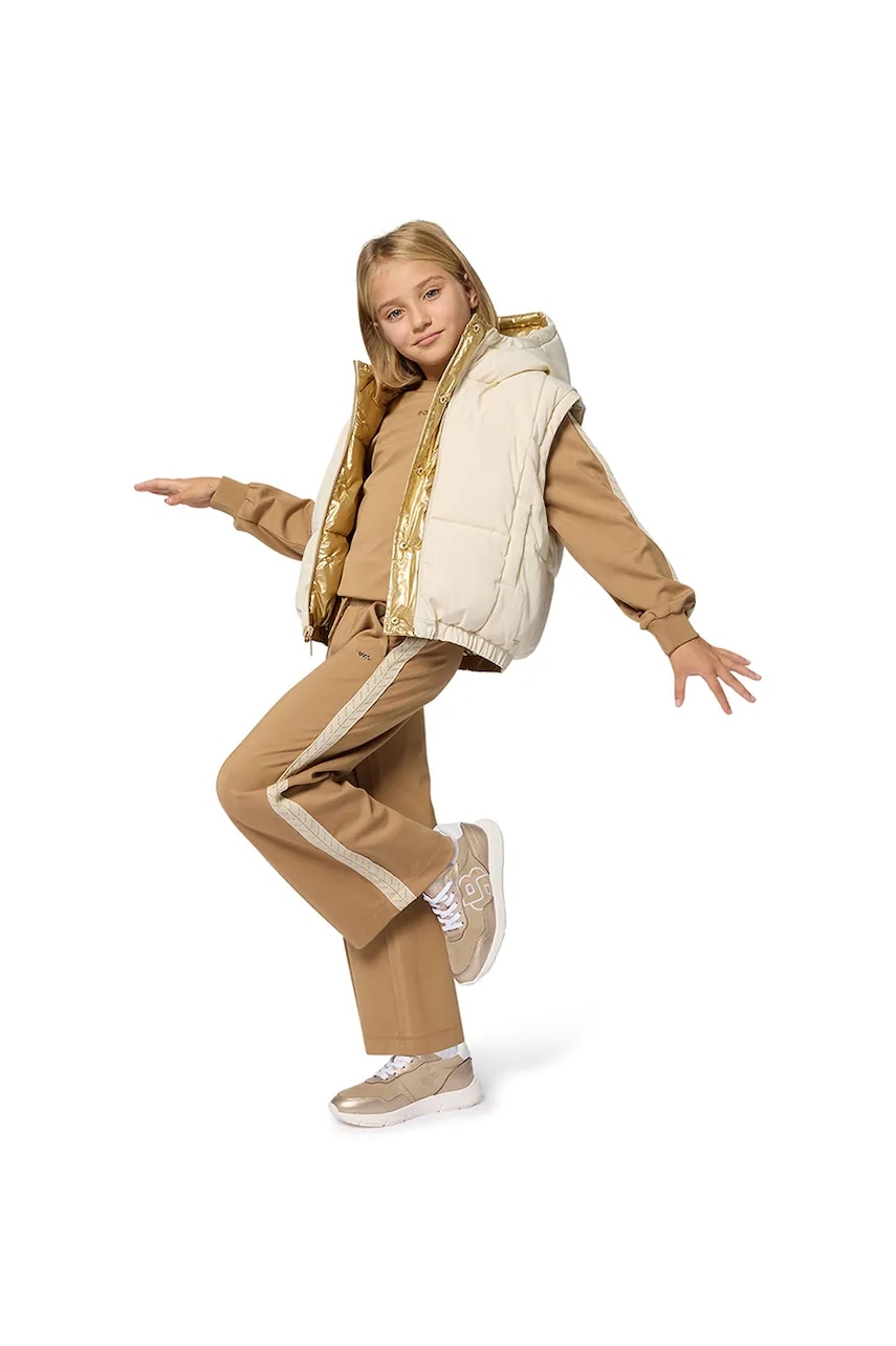 Dětská bunda BOSS zlatá barva, J52430