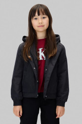 Dětská bunda Calvin Klein Jeans černá barva, IG0IG03021