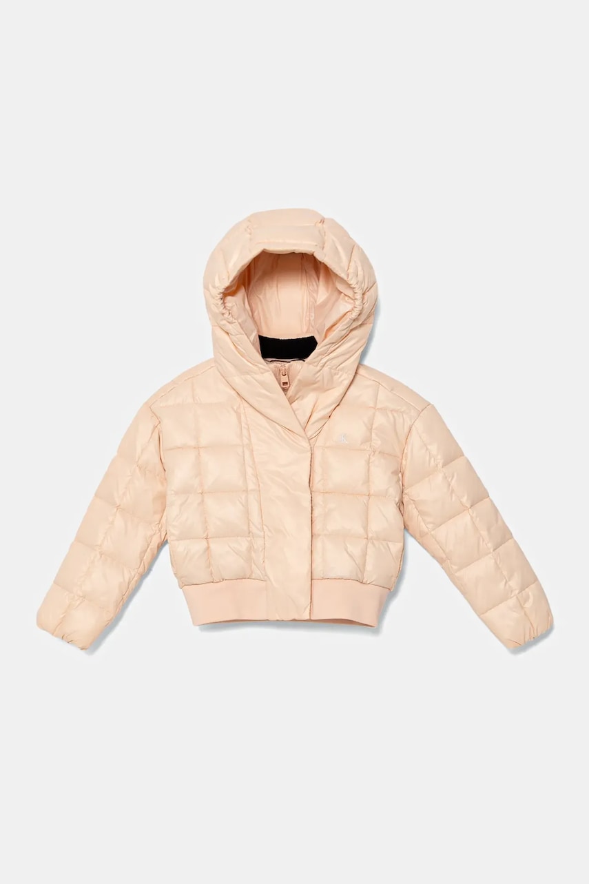 Dětská bunda Calvin Klein Jeans oranžová barva, IG0IG02988