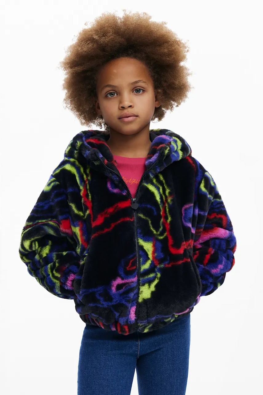 Dětská bunda Desigual černá barva, 25WGEW09