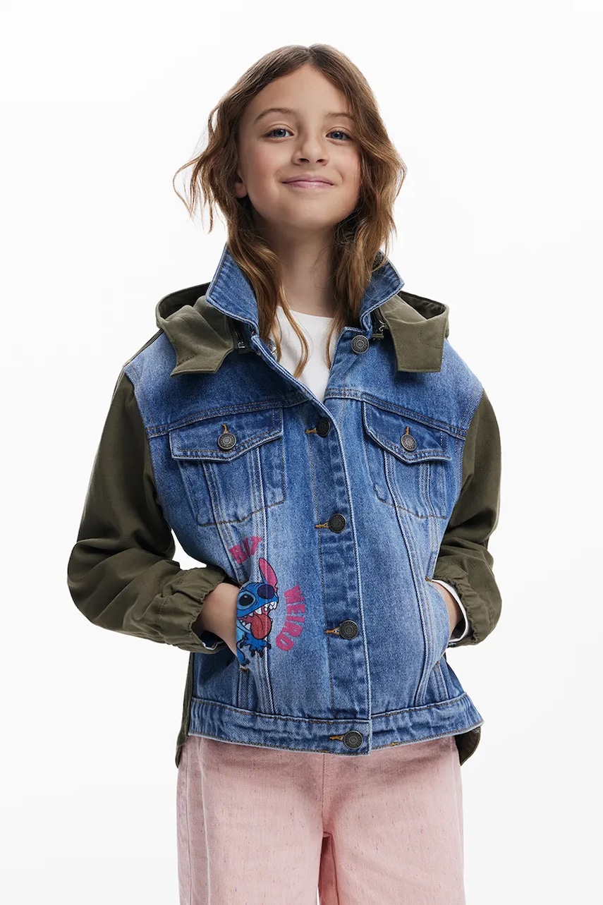 Dětská bunda Desigual modrá barva, 25WGED01