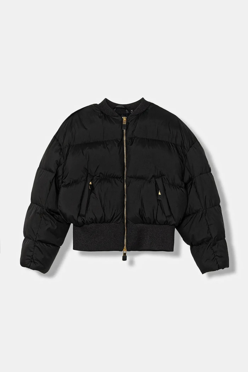 Dětská bunda Elisabetta Franchi černá barva, EFGB131.C.NY297