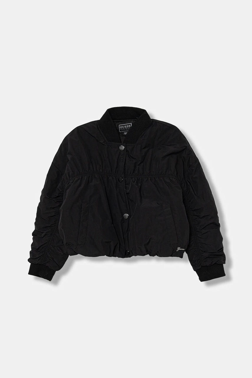 Dětská bunda Guess černá barva, J5YL11 WHE80