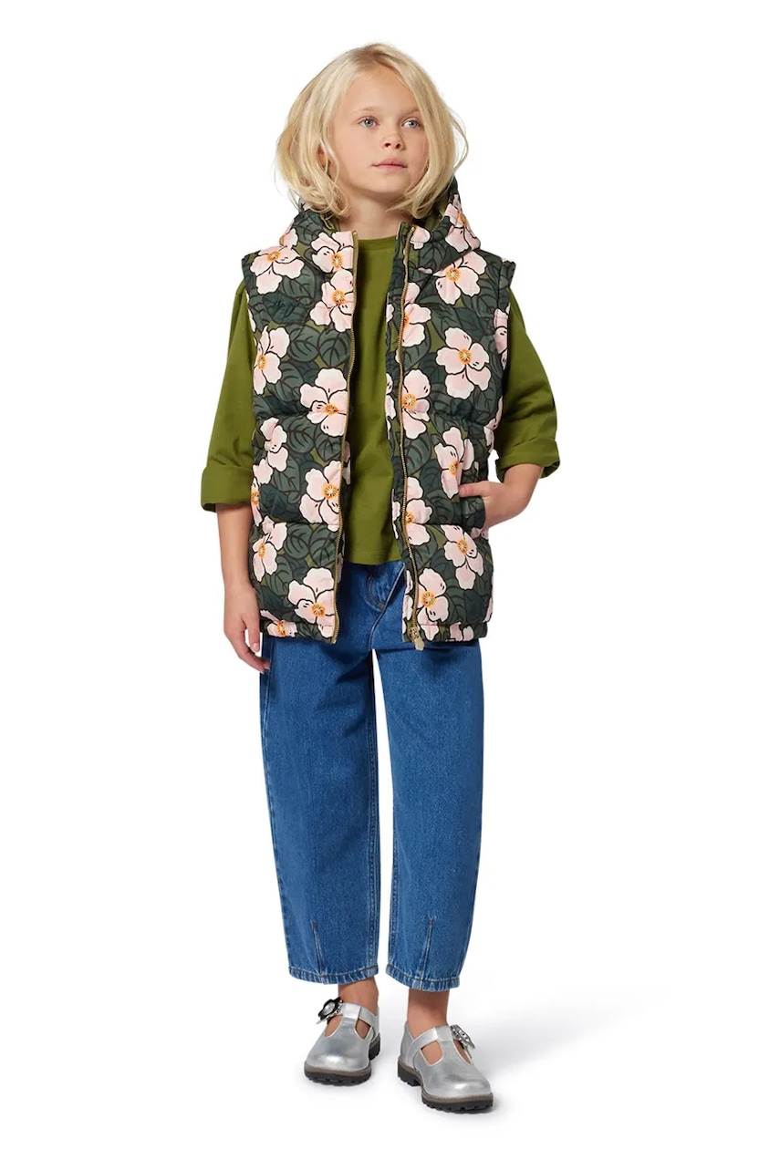 Dětská bunda Kenzo Kids zelená barva, K61309