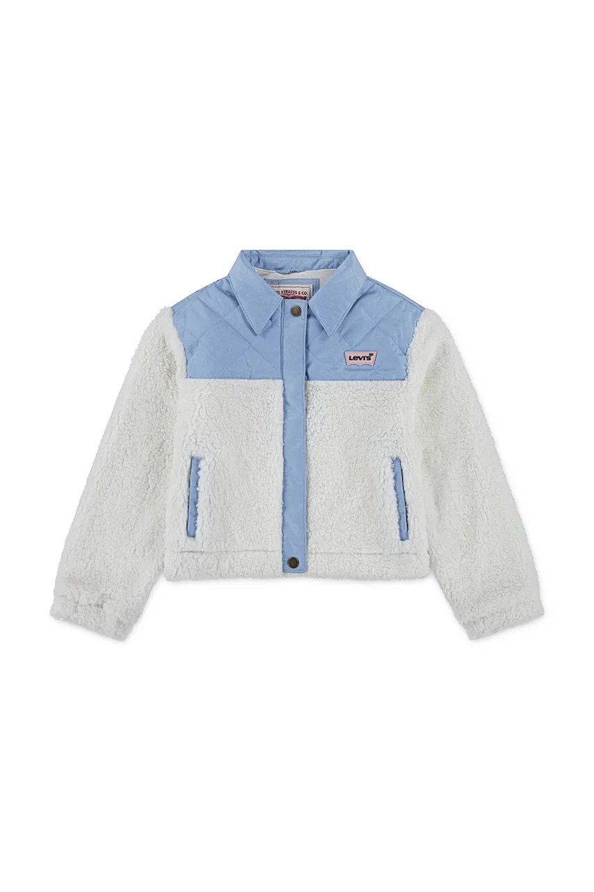 Dětská bunda Levi's BIG PKT SHEPA TRUCKER béžová barva, 4EN635