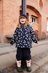 Dětská bunda Liewood Anemone Long Jacket tmavomodrá barva, LW20194