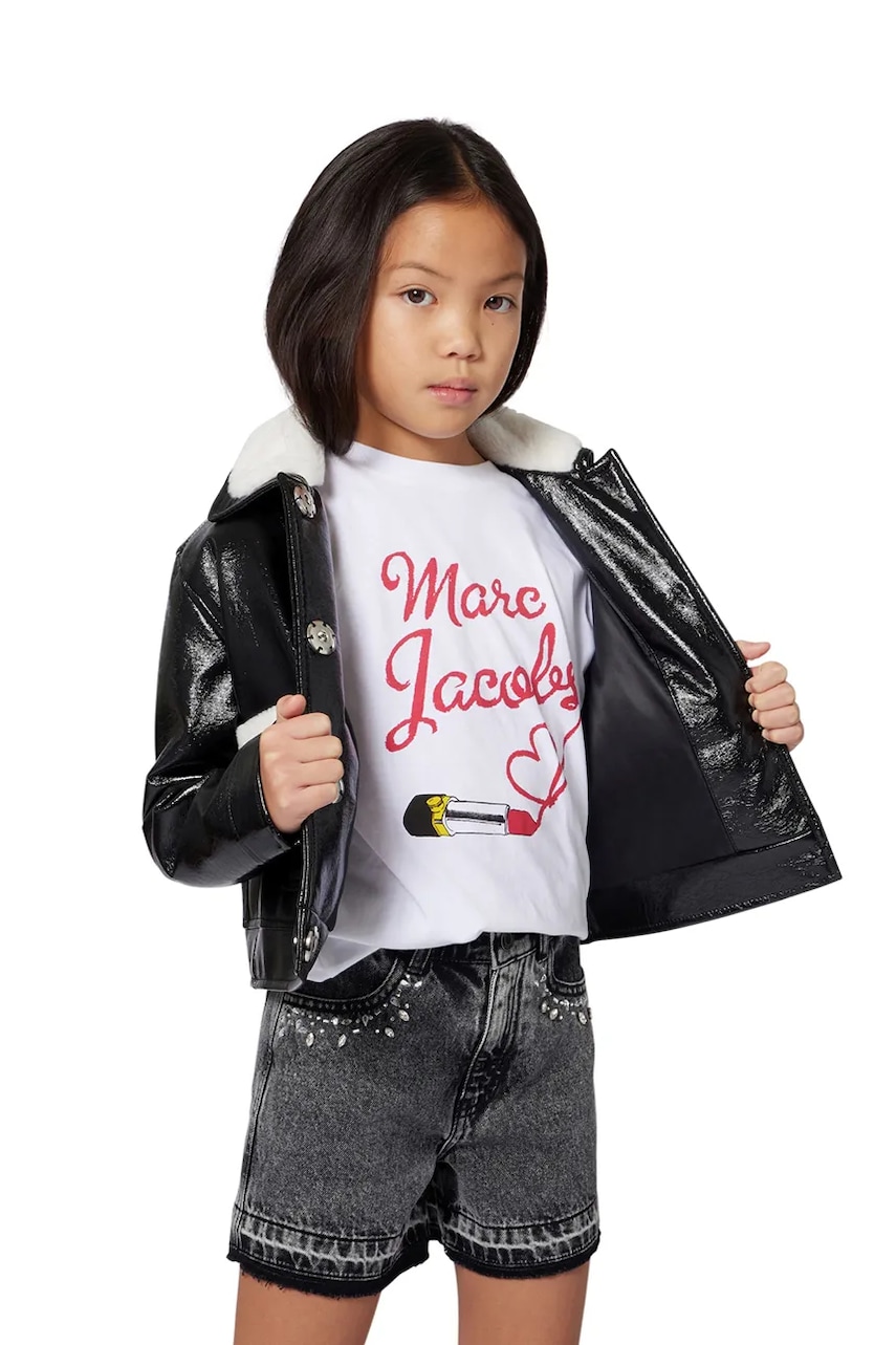 Dětská bunda Marc Jacobs černá barva, W60563