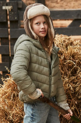 Dětská bunda Mayoral zelená barva, 7434